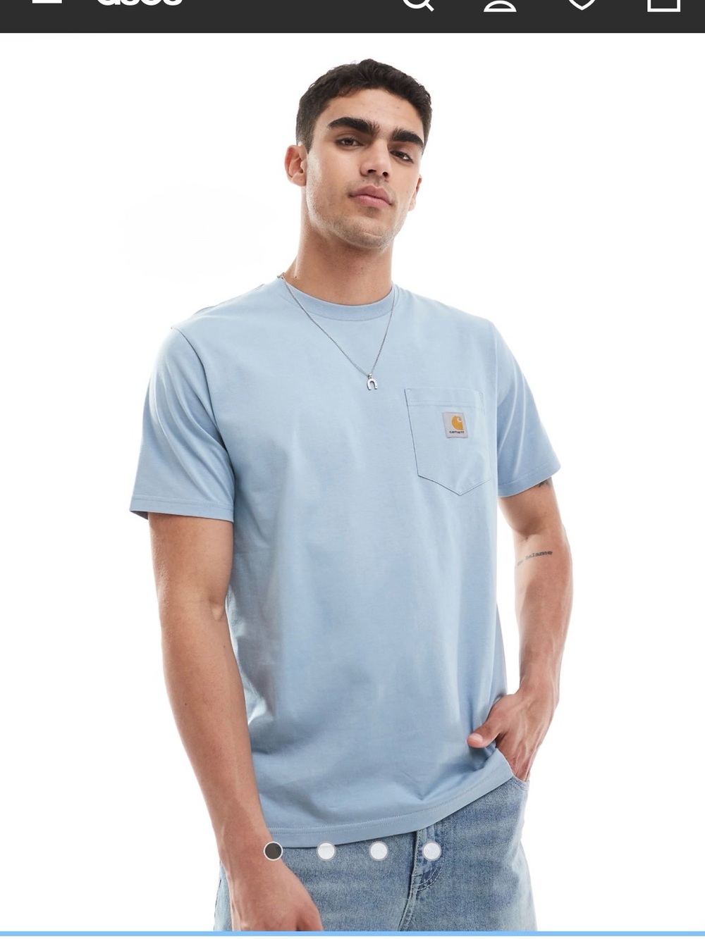 Carhartt Light Blue Short-Sleeve Pocket Tee